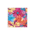 Tissu Mia Maison Cossettini, motif floral coloré rose, bleu et orange, collection Atelier