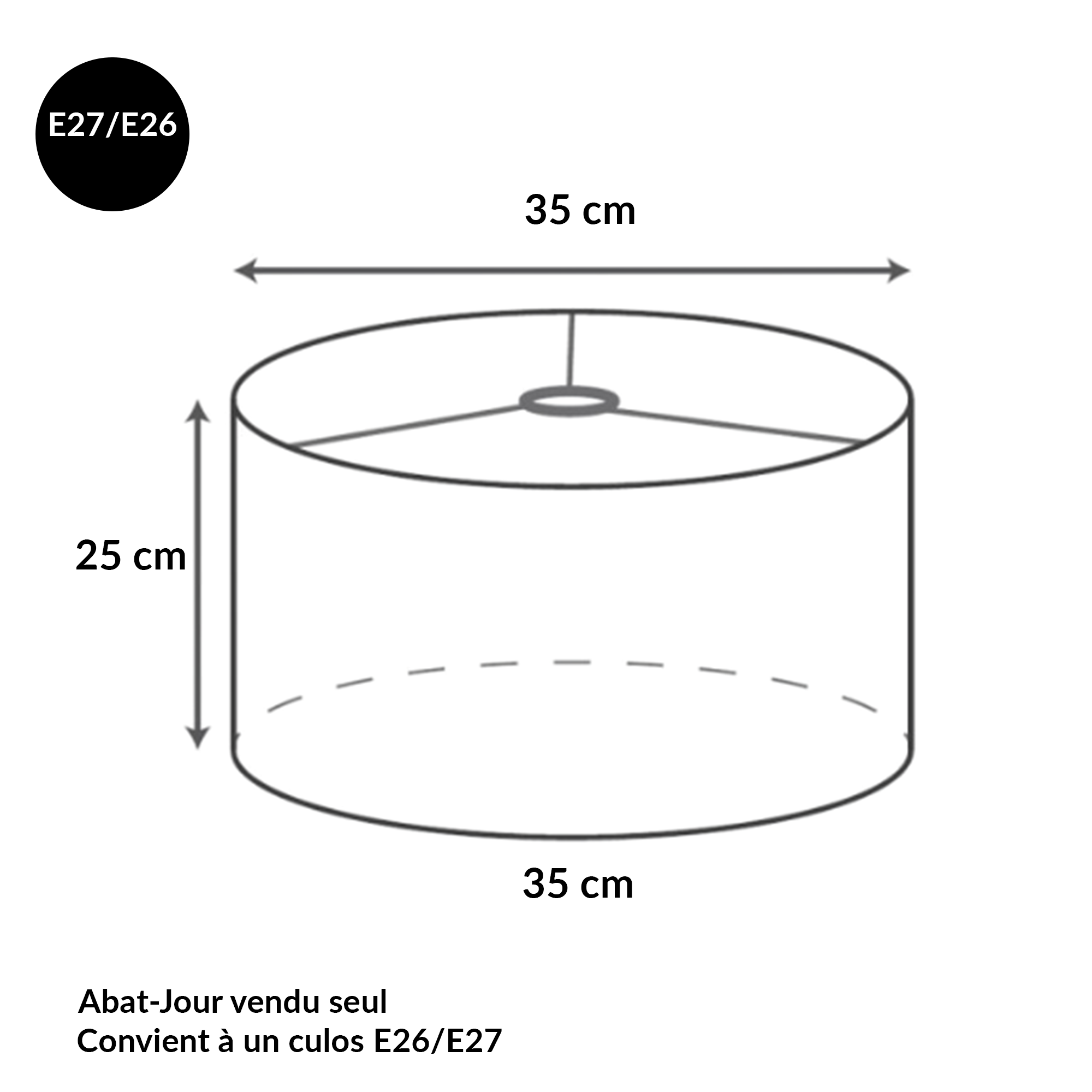 Abat-Jour carmina  cylindrique A suspendre